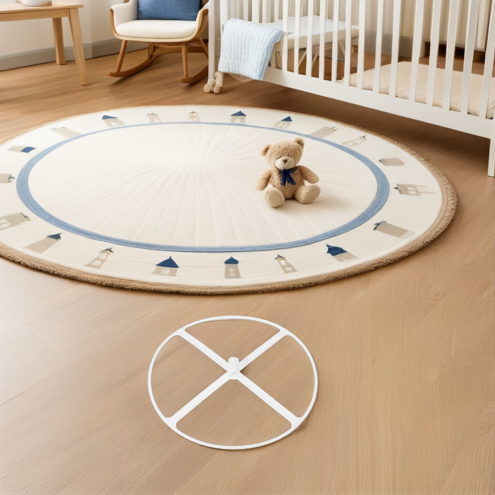 Baby Nursery Frames - Universelles Babybett-Netzrahmen-Set, Kinderbett-Baldachinhalter, robust, leicht, werkzeuglose