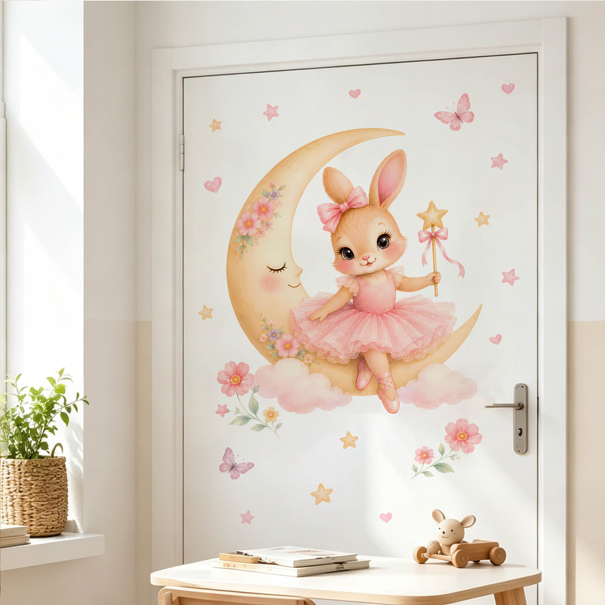 Aquarell Ballerina Häschen Mon – Baby Nursery Decor Girl Bewertung und Preis
