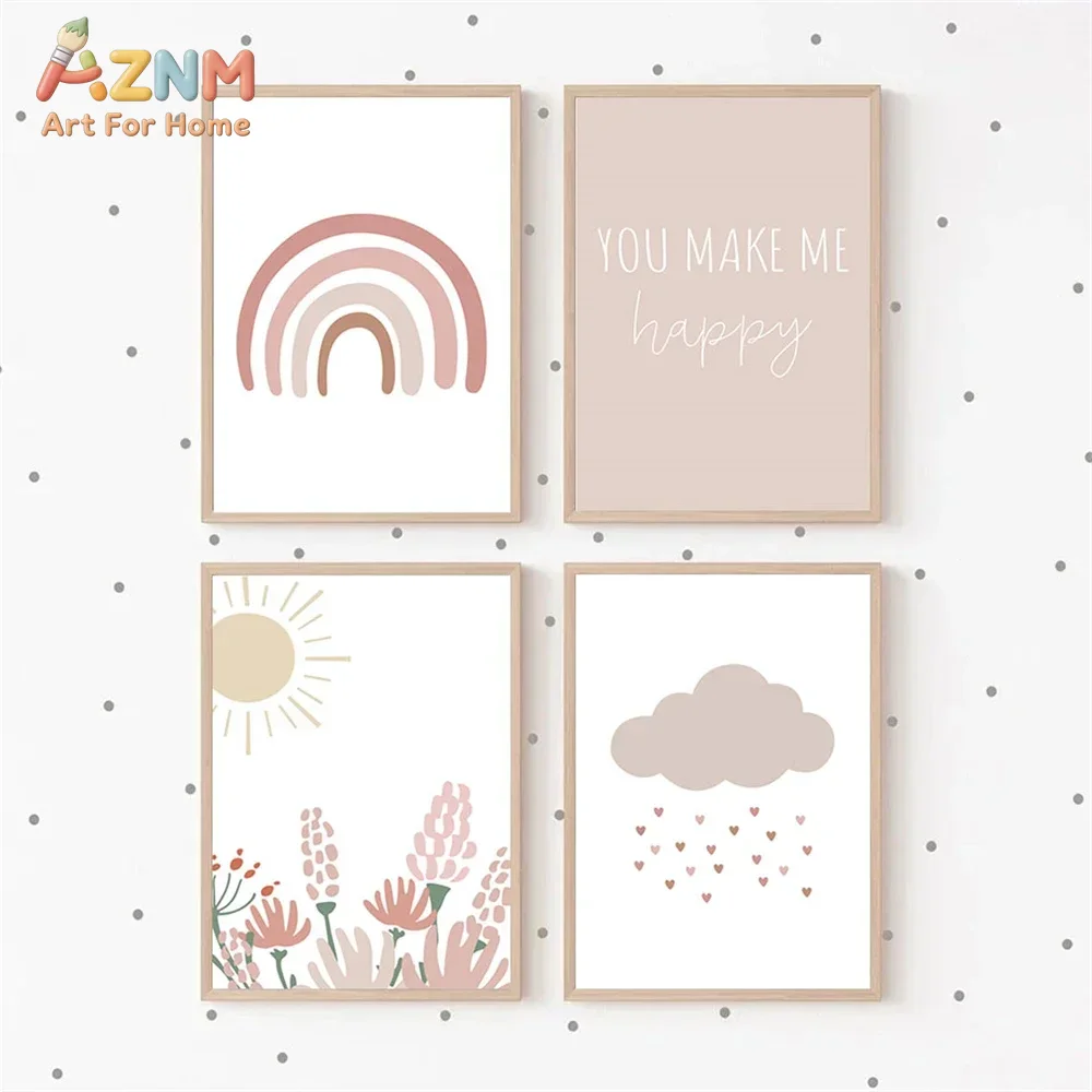 AZNM Boho, rosa Regenbogen-Son – Baby Girl Nursery Quotes Bewertung und Preis