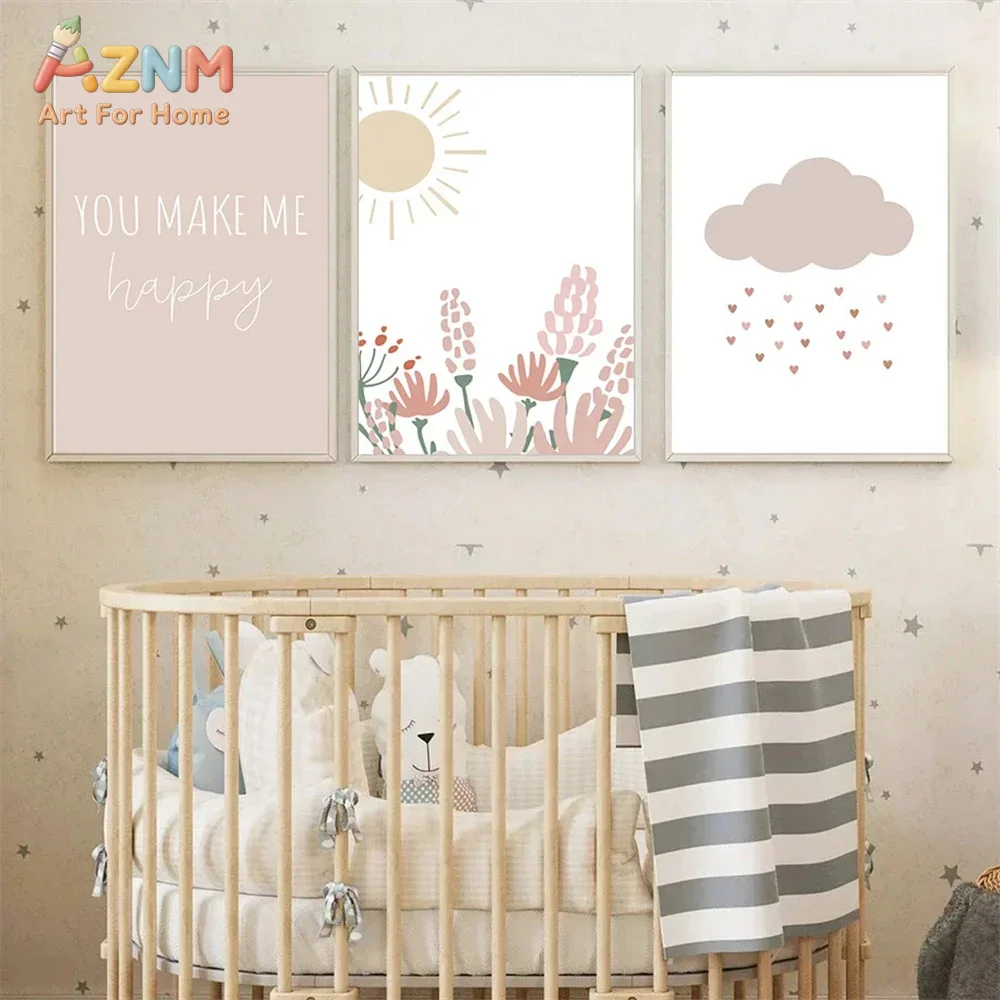 AZNM Boho, rosa Regenbogen-Son – Baby Girl Nursery Quotes Bewertung und Preis